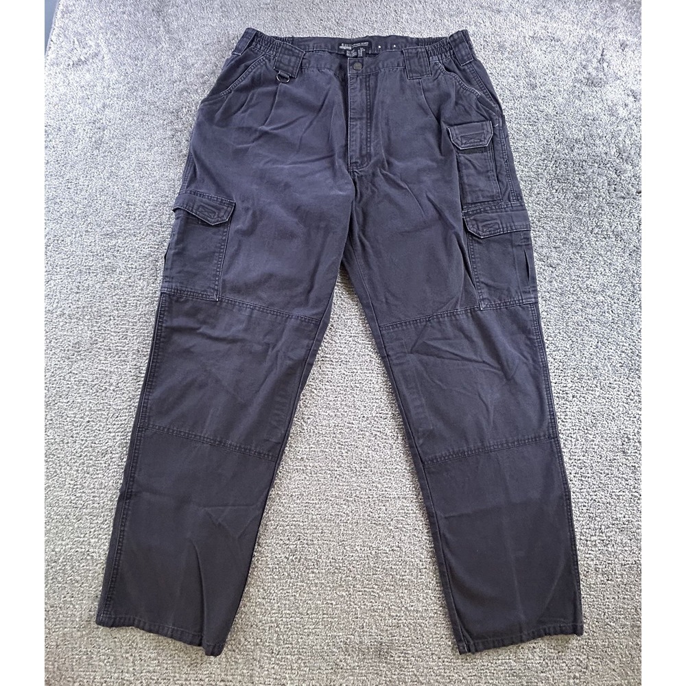 5.11 Tactical Series 74251 Mens 38x34 Navy Blue Cotton Canvas Cargo Work Pants